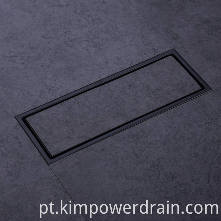 black floor drain